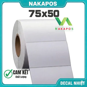 Decal nhiệt 75x50 80x50 70x50 80x60 80*60 80*50 70x50 7.5x5 giấy nhiệt Tem mã vạch 80*50 giấy in mã vận đơn 75*50 nhãn