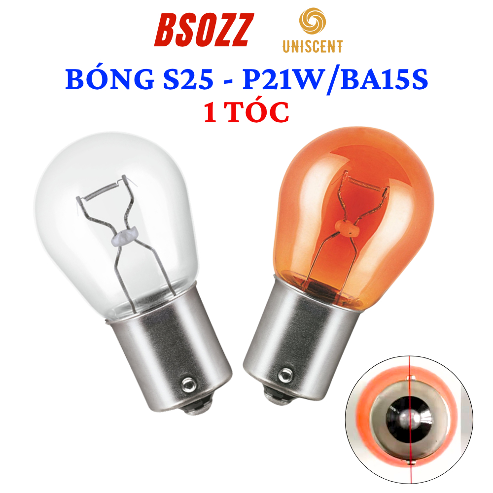 Bóng Đèn Xi Nhan/ Đèn Lùi 1 Tóc S25/ BA15S/ P21W/ 1156/ Chân Thẳng Đối Xứng-BSOZZ Made In Thailand