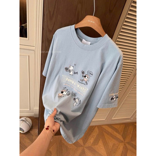 [Có Sẵn]•𝙆𝙞𝙣𝙜𝙨𝙝𝙤𝙥𝙗𝙚𝙖𝙪𝙩𝙮•Áo Phông Snoopy Xanh Mint QC