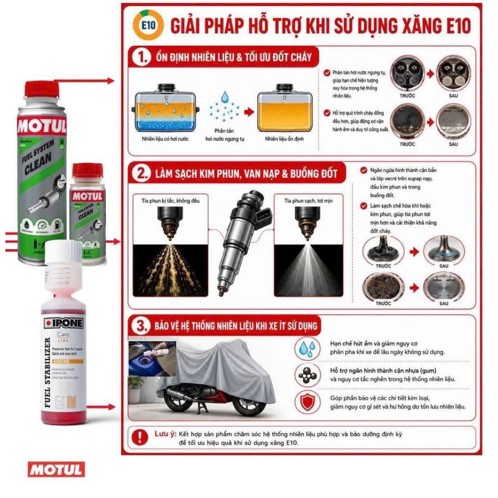Motul Phụ Gia Xe Máy Cao Cấp FUEL SYSTEM CLEAN MOTO 80ML Chính Hãng Giúp Làm Sạch Hệ Thống Nhiên Liệu Cải Thiện Hiệu Suấ