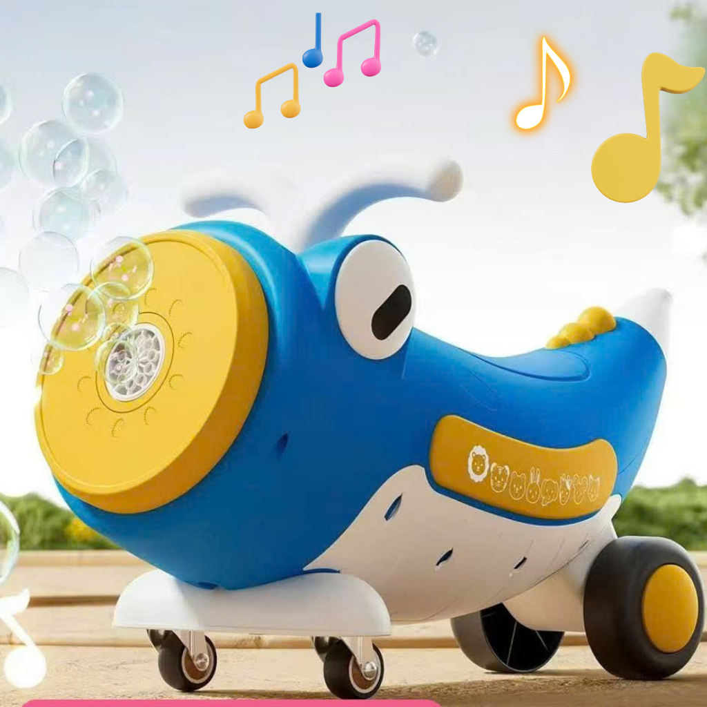 Xe chòi chân phun bong bóng BIBO SHOP 2in1