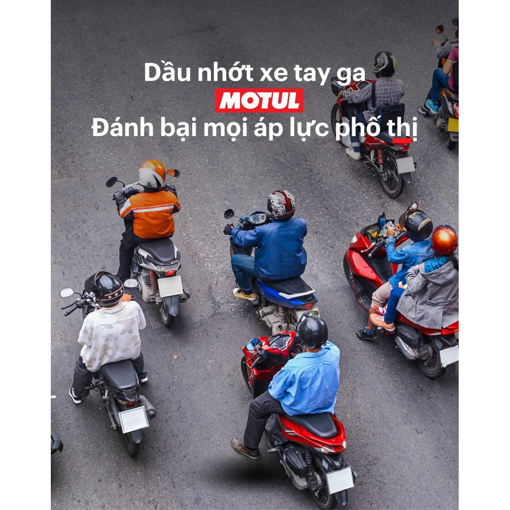 Combo Dầu nhớt xe tay ga Motul Scooter Power LE 4T 5W40 0.8L và Dầu hộp số xe tay ga SCOOTER GEAR PLUS 80W90 120ML