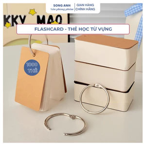 Thẻ Học Từ Vựng 1000 Thẻ Flashcard Trắng Học Tiếng Anh Nhật, Hàn Trung Cao Cấp