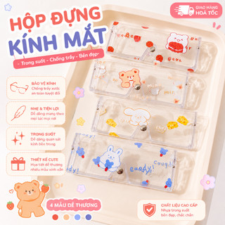 Hộp Đựng Mắt Kính Trong Suốt Cute , Hộp Bảo Quản Kính Cận , Kính Thời Trang Chống Trầy Xước