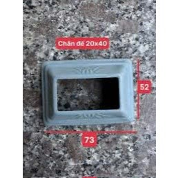Chụp Chân Sắt Kẽm Chữ Nhật 13x26, 20x40, 25x50, 30x60, 50x100, 60x120 dùng để bịt đầu các thanh sắt hộp