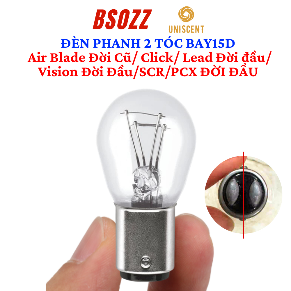 Đèn Phanh/Đèn Hậu S25 P21/5W (BAY15D)- Air Blade Đời Cũ/Click/ Lead Đời đầu/Vision Đời Đầu/SCR/PCX