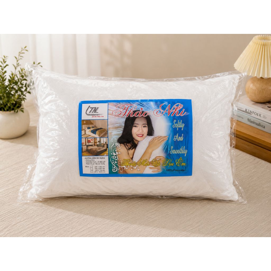 Gối nằm và gối ôm gòn Thảo Nhi Aniva Home, êm ái, mềm mại, nâng đỡ cơ thể, thoải mái giấc ngủ