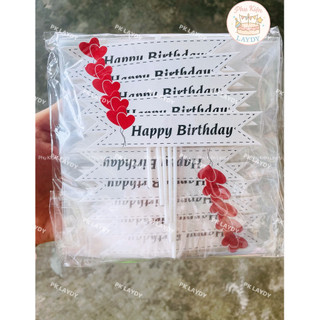 Bịch 10 Set cắm giấy Tag HAPPY BIRTH DAY trang trí bánh sinh nhật, set cắm giấy chủ đề bánh kem