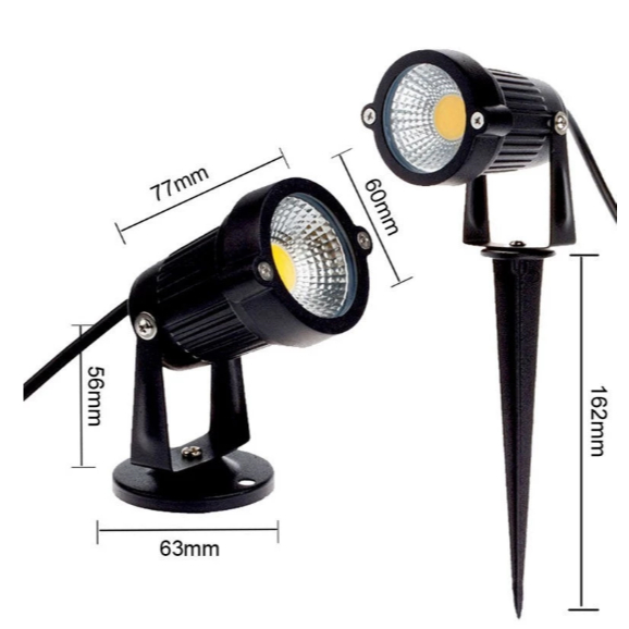 Đèn rọi cây đèn chiếu sáng cây cảnh đèn trang trí sân vườn tiểu cảnh ngoài trời 220v 5w 12w vỏ thép kháng nước ip65