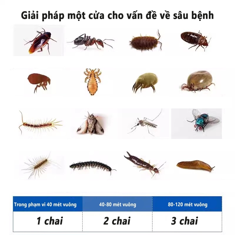Nước Diệt Bọ Ruồi Nhặng Lỗ Thoát Sàn 500ml, Dung Dịch Tiêu Diệt Tận Gốc Côn Trùng Rết Gián Trong Đường Ống Cống