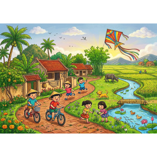 COMBO 4 tranh ghép A3 Chủ đề Bốn mùa TooYoo TG0140