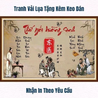 Tranh trang trí spa dưỡng sinh, decor gội đầu dưỡng sinh, tranh ngâm chân thảo dược in trên vải lụa (tặng kèm keo dán)