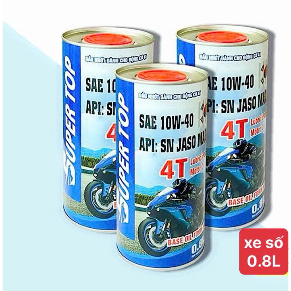 Dầu nhớt super top xe ga xe số 0,8L-1L
