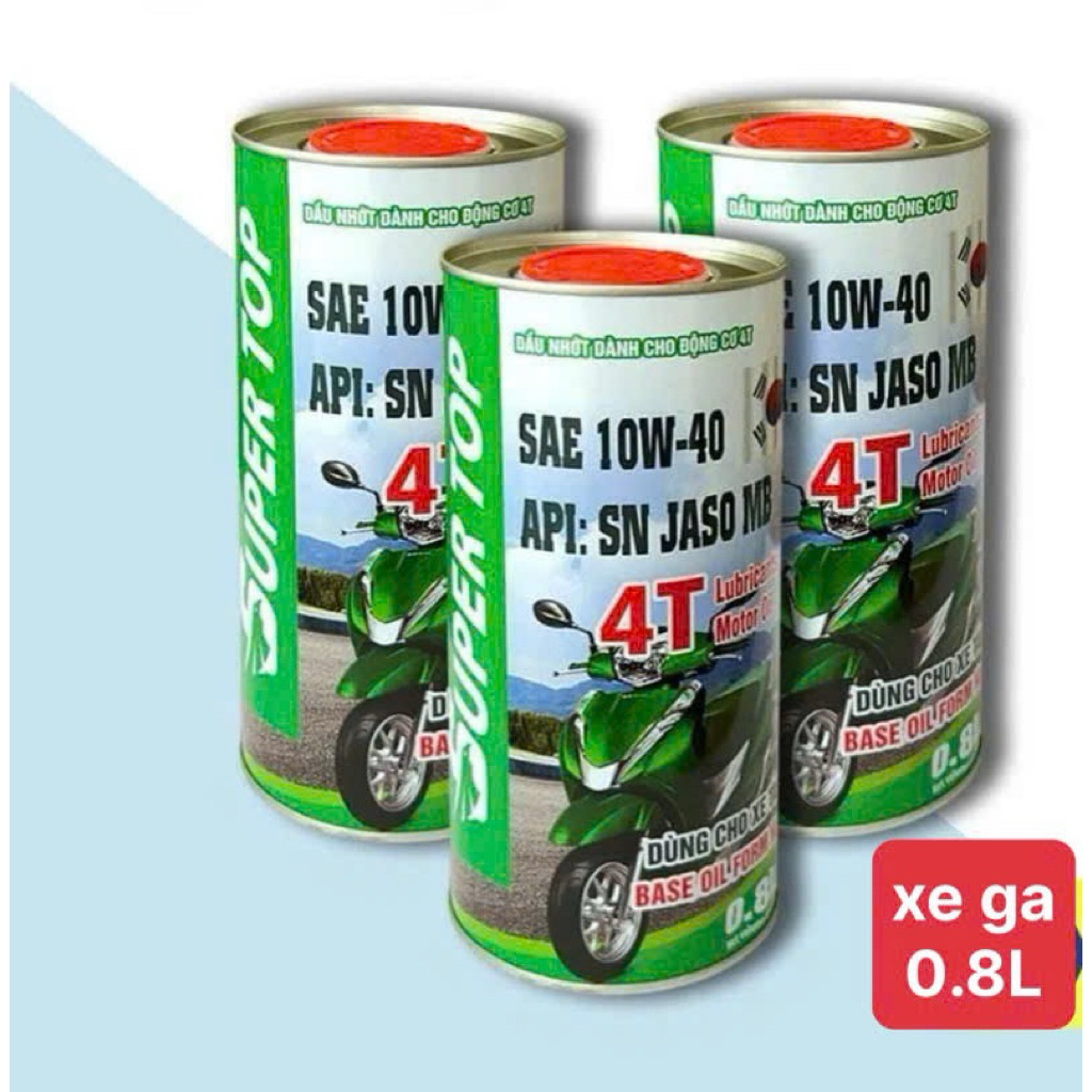 Dầu nhớt super top xe ga xe số 0,8L-1L