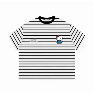 Áo Thun Nữ In Hình Hello Kitty Dễ Thương Form Rộng Cotton Mặc Mát Mùa Hè