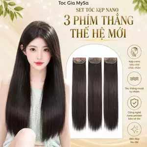 Tóc kẹp 3 phím thế hệ mới, sợi tơ nano protein nhập khẩu giúp nối dài và phồng tóc, không nặng đầu