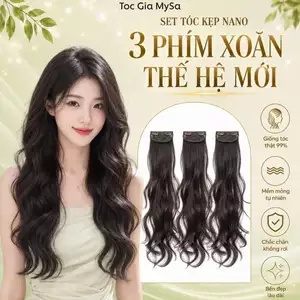 Tóc kẹp 3 phím xoăn thế hệ mới, sợi tơ nano protein giúp nối dài và phồng tóc, không nặng đầu