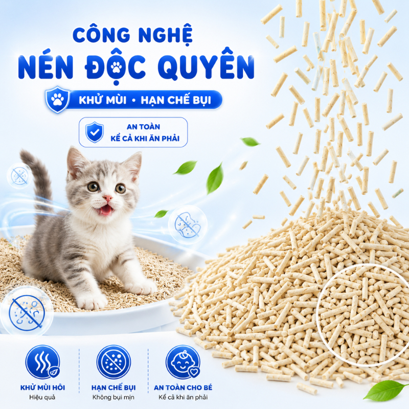 [COMBO 3 BAO 6L] Cát Đậu Nành Vệ Sinh Cho Mèo Hapaws Vón Cục Siêu Nhanh, Không Bụi, Khử Mùi Cực Tốt