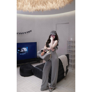 Set Kẻ Áo Body 2 Dây Mix Quần Suông QC