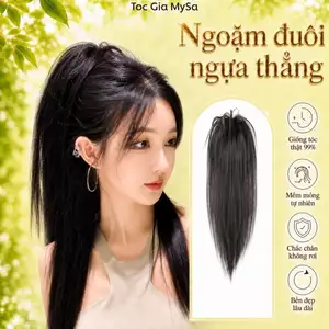 Ngoặm tóc đuôi ngựa thẳng 30cm , ngoặm tóc giả dạng kẹp thẳng hàn quốc