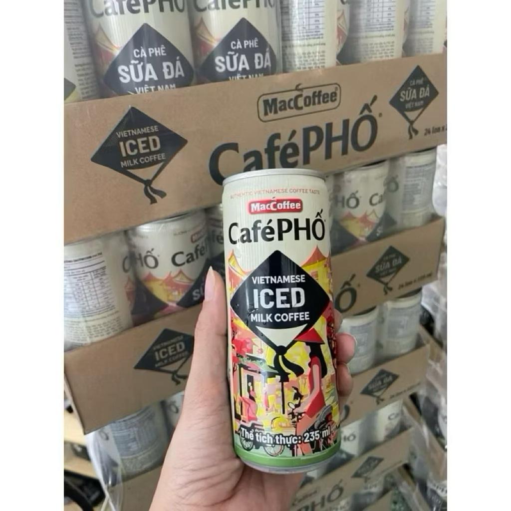 Cà phê sữa đá Café PHỐ đóng lon (24lon/1thùng)