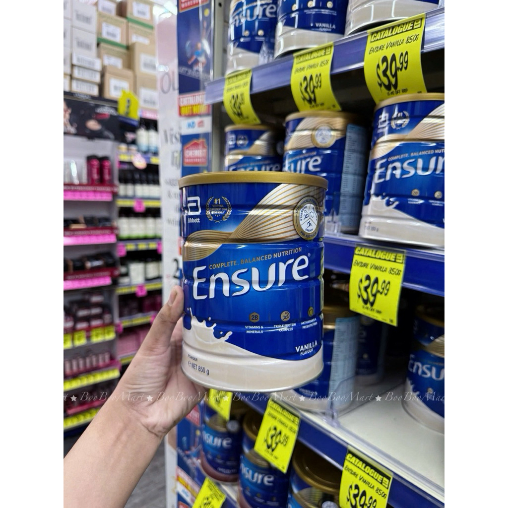 Sữa bột ensure  abbott hương vani giàu dinh dưỡng hộp 850g ( Bay Air )