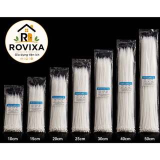 Dây Rút Nhựa Nylon Trắng Cao Cấp | Dây Thít Nhựa Cố Định Dây Điện, Dây Cáp 10cm 15cm 20cm 25cm 30cm 40cm 50cm