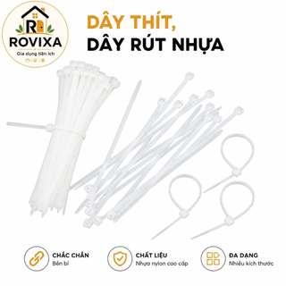 Dây Rút Nhựa Nylon Trắng Cao Cấp | Dây Thít Nhựa Cố Định Dây Điện, Dây Cáp 10cm 15cm 20cm 25cm 30cm 40cm 50cm