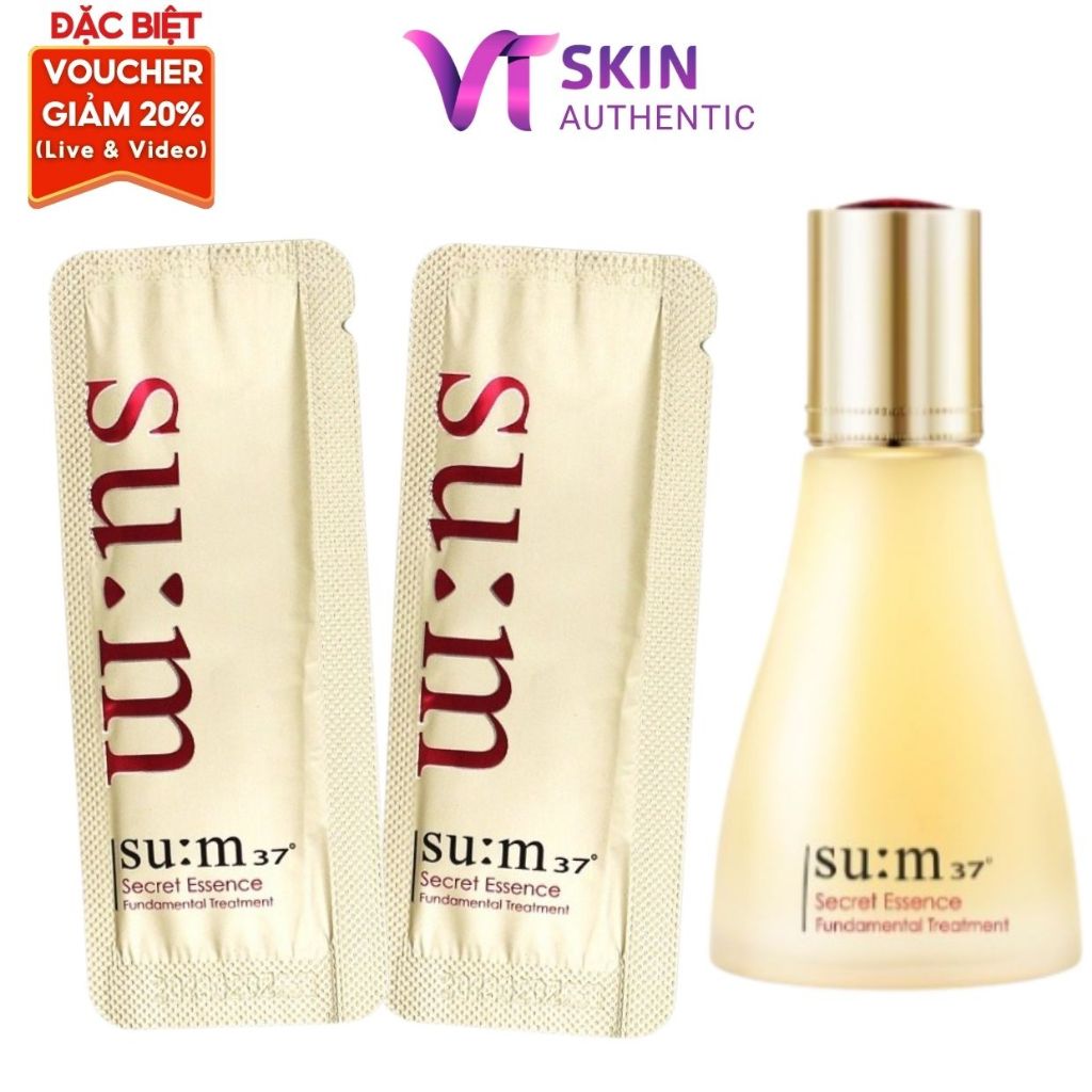 10 Gói Nước Thần Sum37 Nuôi Dưỡng, Bảo Vệ Da Secret Essence Fundamental Treatment Sample