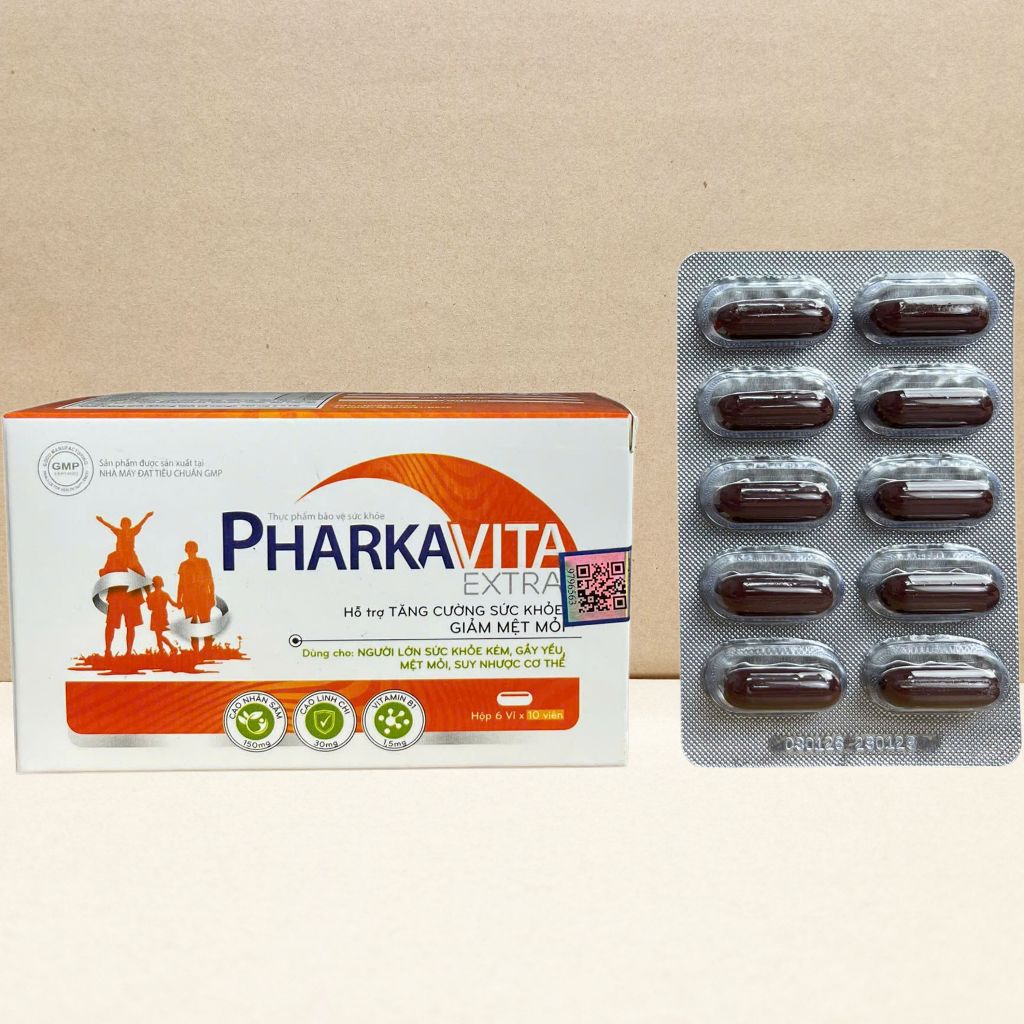 Combo 2 Hộp Pharkavita Extra Trắng Cam 60 Viên - Rostex - Vinaphar - Vitamin Chữa Lành