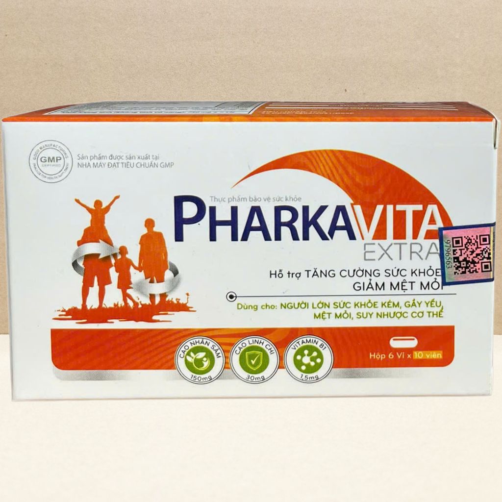 Combo 2 Hộp Pharkavita Extra Trắng Cam 60 Viên - Rostex - Vinaphar - Vitamin Chữa Lành