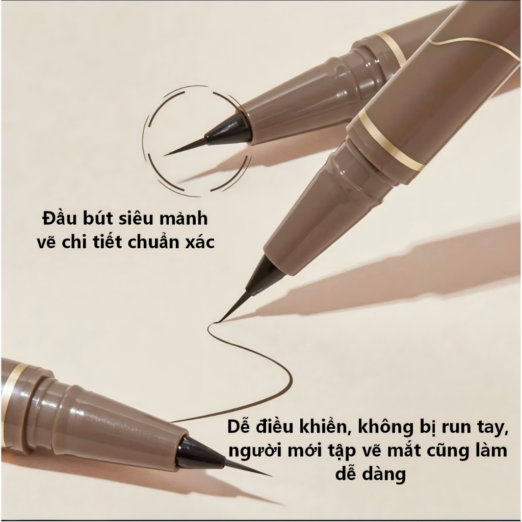 Bút kẻ mắt lỏng LifeGirls Ngòi siêu mảnh mềm mại,nhanh khô,Chống nước chống mồ hôi,nét trơn không lem nhem,3 màu