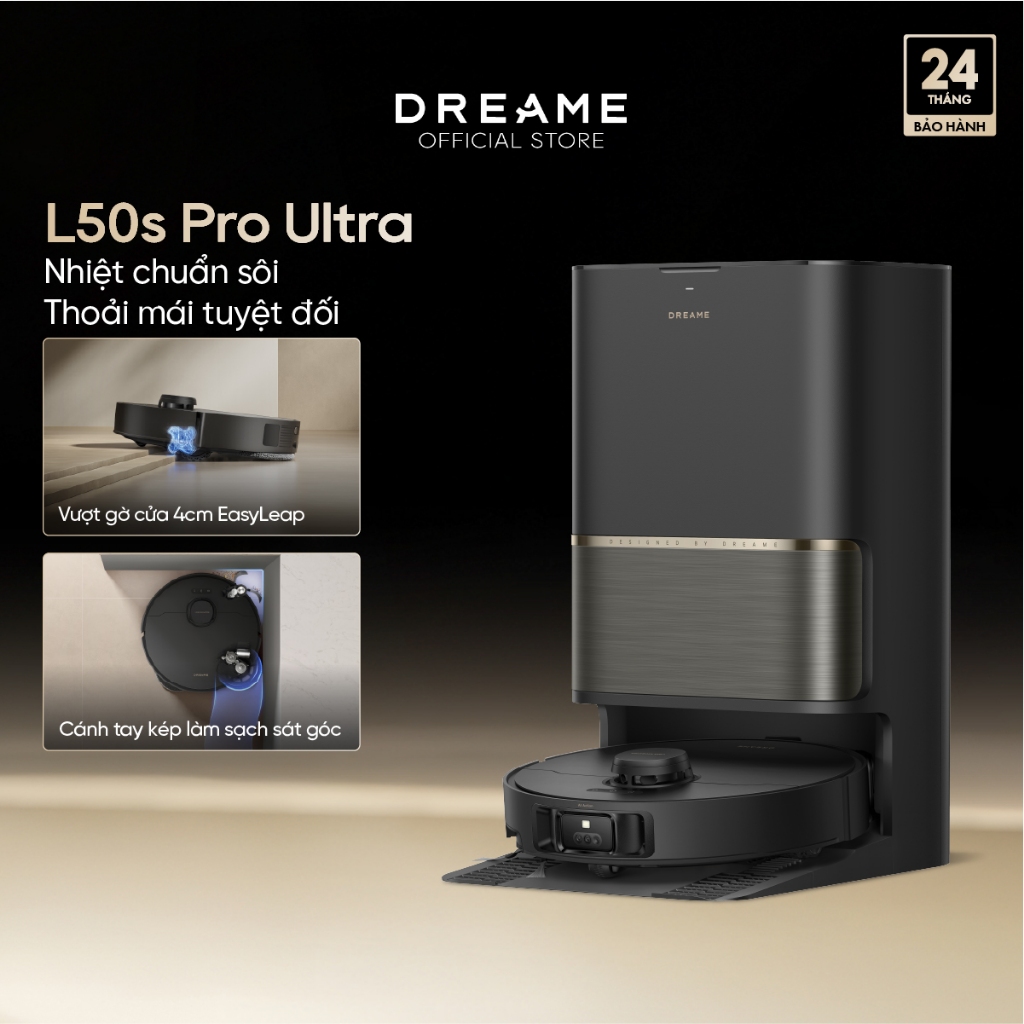Dreame L50s Pro Ultra/ L50 Ultra CE Robot hút bụi thông minh | lực hút đến 30.000Pa | giặt giẻ nước nóng | BH 24 tháng