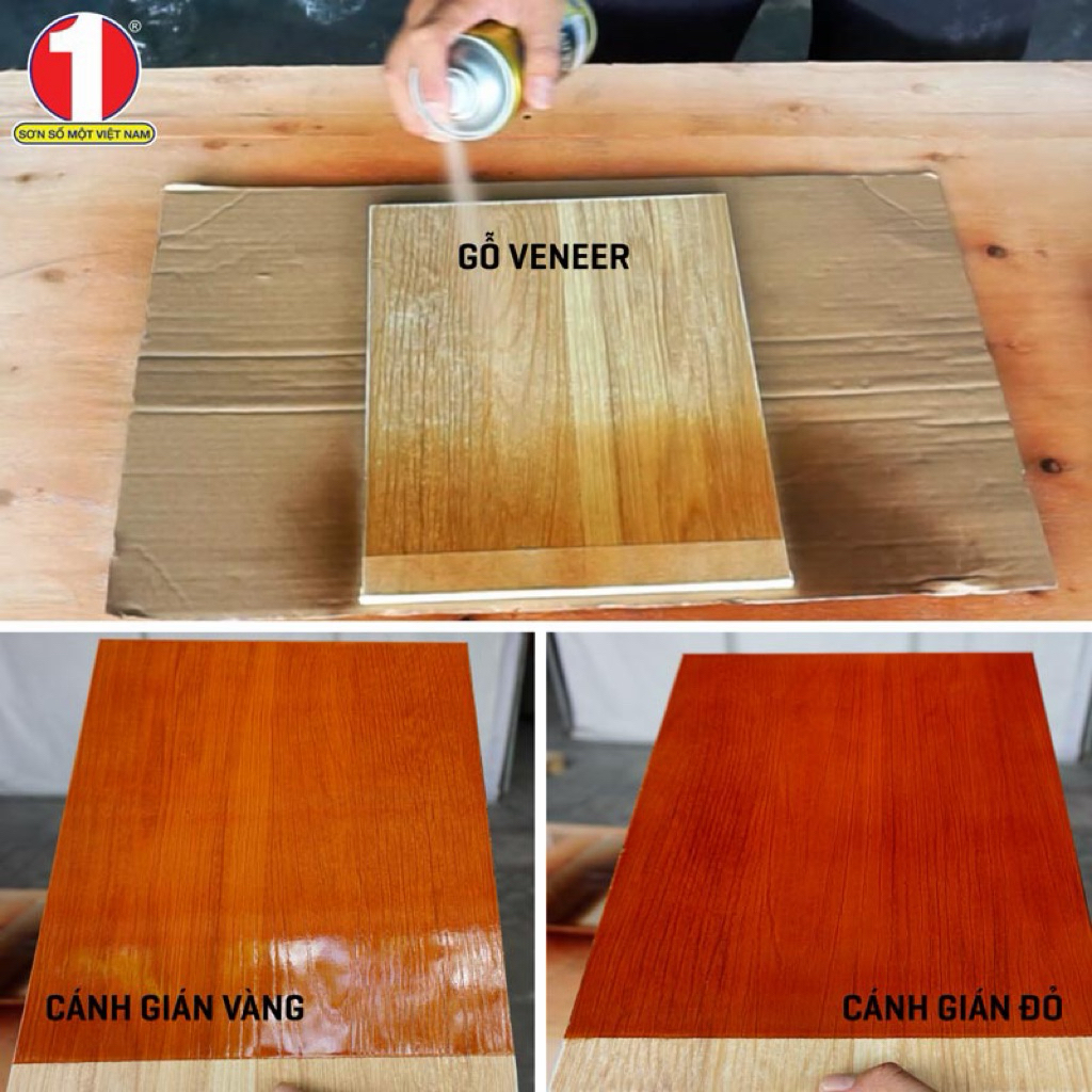 Sơn Xịt Bóng Gỗ Màu Cánh Gián Vàng, Cánh Gián Đỏ Làm Sáng Mới Vân Gỗ Tự Nhiên