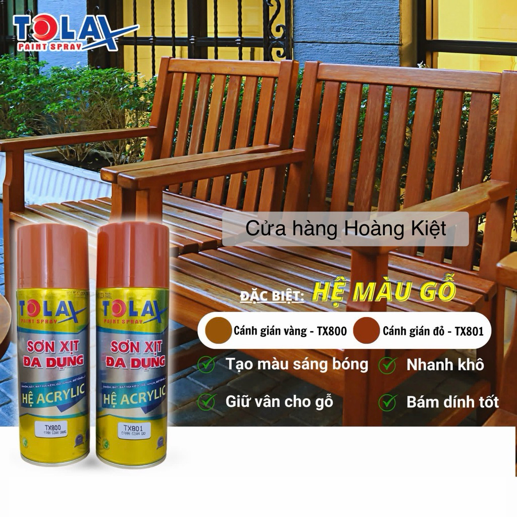 Sơn Xịt Bóng Gỗ Màu Cánh Gián Vàng, Cánh Gián Đỏ Làm Sáng Mới Vân Gỗ Tự Nhiên