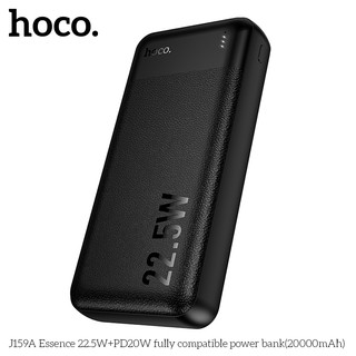 Pin Dự Phòng Hoco J159A 20000mAh TypeC PD 20W & 2 cổng USB-A QC3.0 22.5W (Đen)