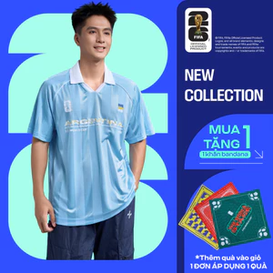 Áo Polo nam nữ thể thao World Cup Argentina Edition 26, Áo cổ vũ đội tuyển thoáng mát