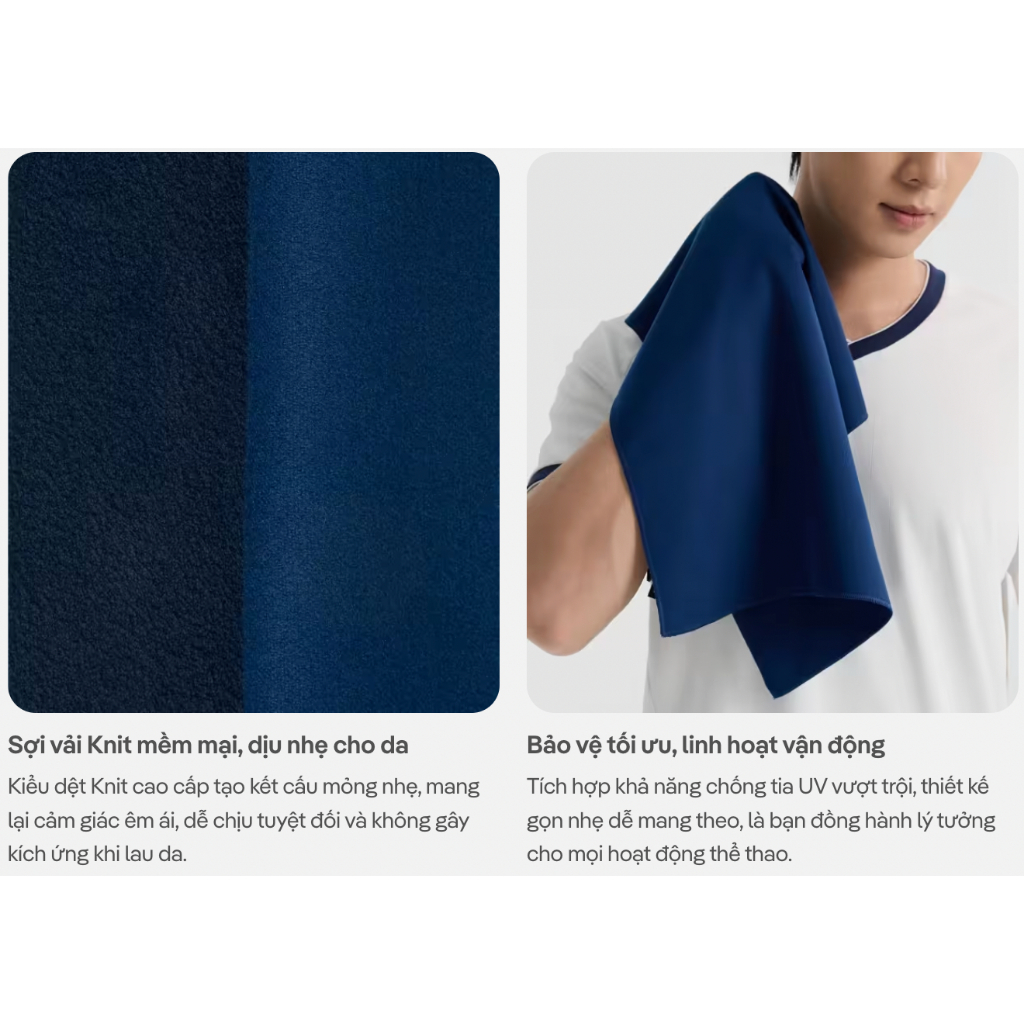 [MUA 2 GIẢM 5%]Khăn thể thao đa năng ActiveDry Lite mềm mại thấm hút, khăn tập gym Tennis, Pickleball, bơi Coolmate