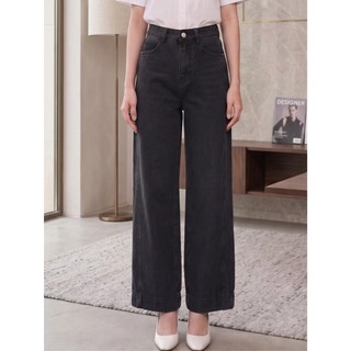 Quần Jean Nữ 𝐂𝐂𝐇𝐀𝐓 Dáng Suông Sora Dệt Chéo Chất Liệu Jeans Denim Cao Cấp 16GDJ2002ST