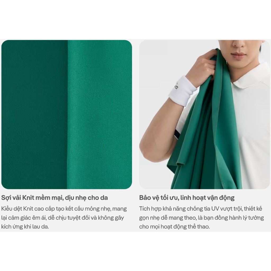 [MUA 2 GIẢM 5%]Khăn thể thao đa năng ActiveDry Max mềm mại thấm hút, khăn tập gym, Tennis, Pickleball, Bơi Coolmate