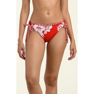 Quần bơi lẻ, quần bikini đi biển nữdáng tam giác dây buộc, màu đỏ họa tiết hoa nổi bật hàng VNXK