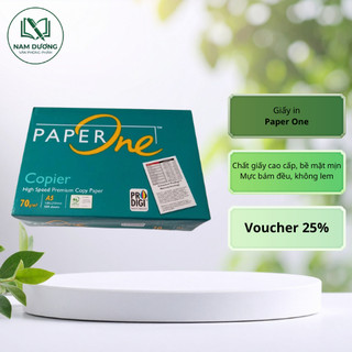 Combo giấy In A5/A4 Paper One 100 Tờ + Túi Clear | Giấy In Cao Cấp 70-80gsm, Mịn-Nam Dương