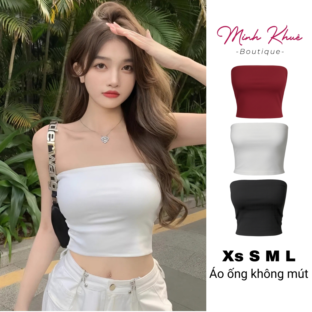 [Mở Bán] Áo Croptop Ống Ngắn Thun Borip CR36 Áo Quây Co Giãn 4 Chiều, Ôm Body, Mềm Mát Có Bigsize Minh Khuê Boutique