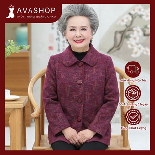 Áo Khoác Dạ Len Cho Bà Cho Mẹ Lịch Sự AD22