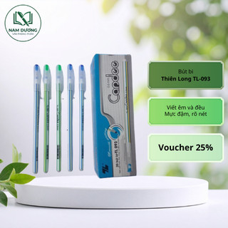 Combo 10/20 Bút bi Thiên Long TL-093 ngòi 0.6mm viết êm, nhẹ, có nắp đậy
