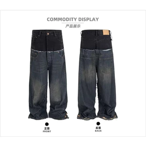 Quần Jeans thiết kế đôi hai cap phong cách đường phố