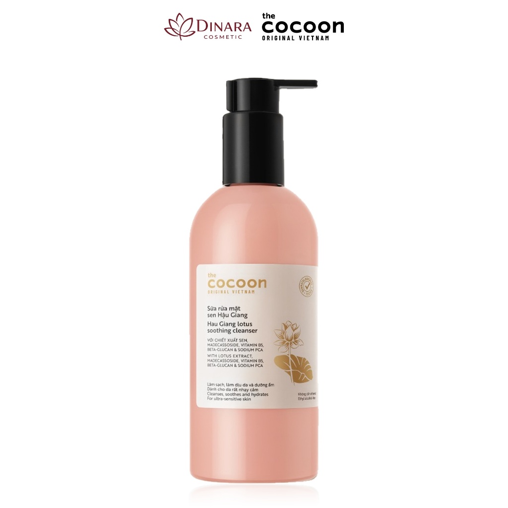 Sữa Rửa Mặt Sen Hậu Giang Cocoon 310ml Tạo Bọt Dịu Nhẹ Cấp Ẩm Làm Sạch Sâu Cho Da Nhạy Cảm Thuần Chay | BigBuy360 - bigbuy360.vn