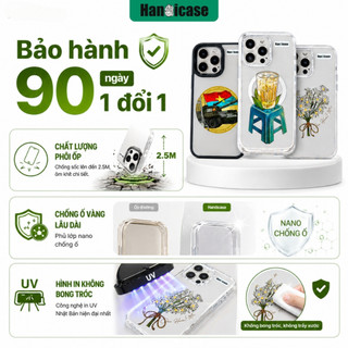 Ốp Lưng iPhone 12 13 14 15 16 17 Chống Sốc Và Ố Vàng Trong Suốt In Hình Hoa Tulip Cho Nữ