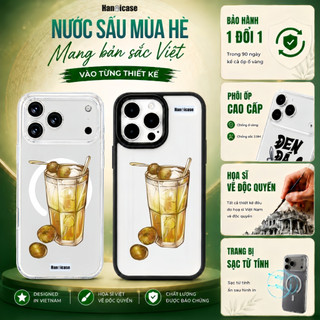 Ốp Lưng Cho iPhone 12 13 14 15 16 17 Chống Số Và, Ố Vàng Trong Suốt In Hình Nước Sấu Mùa Hè