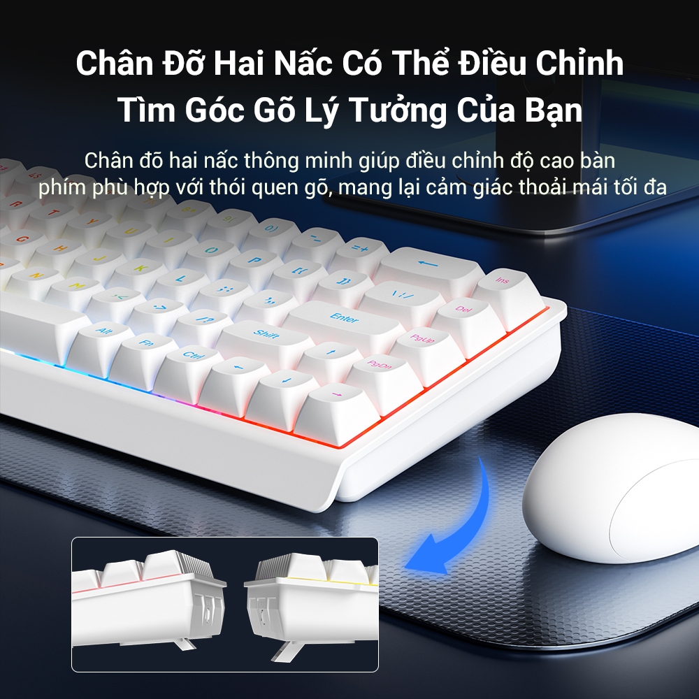 Bàn Phím Màng FURYCUBE IP68S, RGB Membrane, Layout 65% 68 Phím, Keycap PBT, Gõ êm, Cho Văn Phòng | BigBuy360 - bigbuy360.vn